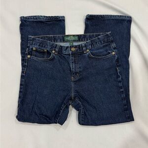 Ralph Lauren Women's Straight Leg Jeans in Dark Blue